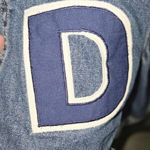Kids Blue Denim One Piece with Letter Patch
